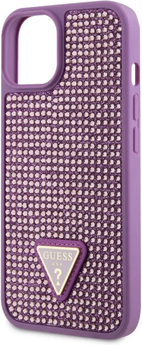 Guess Paarse Rhinestones Hoes iPhone 15 - GUHCP15SHDGTPU