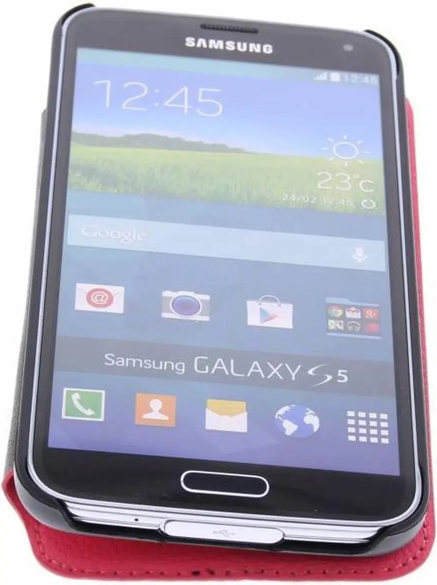 GUESS S206-12 Hoesje Samsung Galaxy S5 Plus - Roze Kunstleer - afbeelding 5 van 6