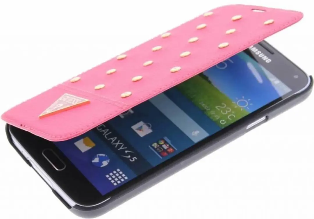 GUESS S206-12 Hoesje Samsung Galaxy S5 Plus - Roze Kunstleer - afbeelding 3 van 6