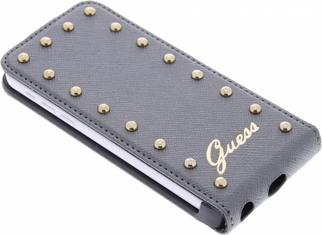 GUESS Studded Flip Case GUFLPMSAS - iPhone 5C - Grijs