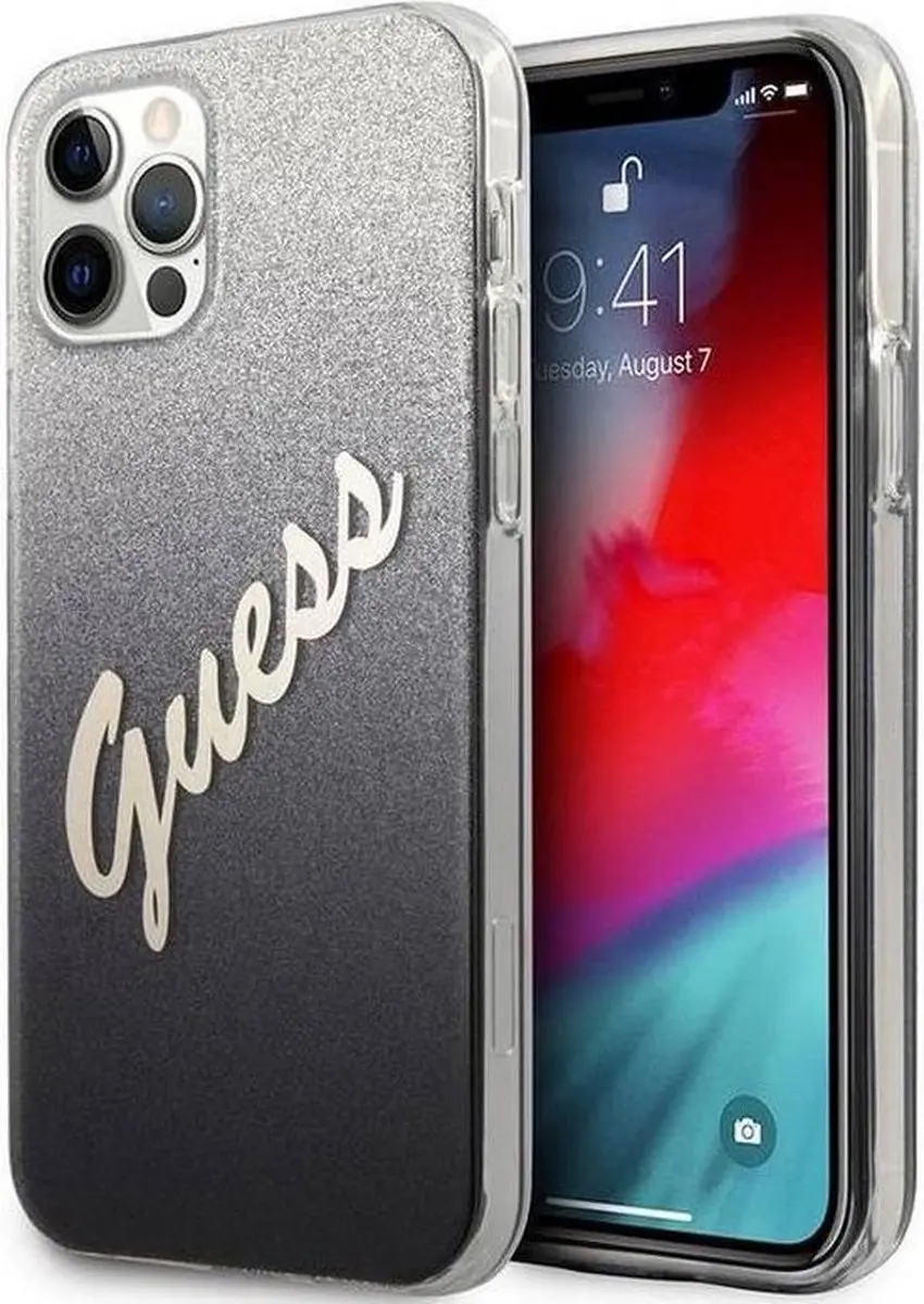 GUESS Gradient Vintage Glitter Back Case