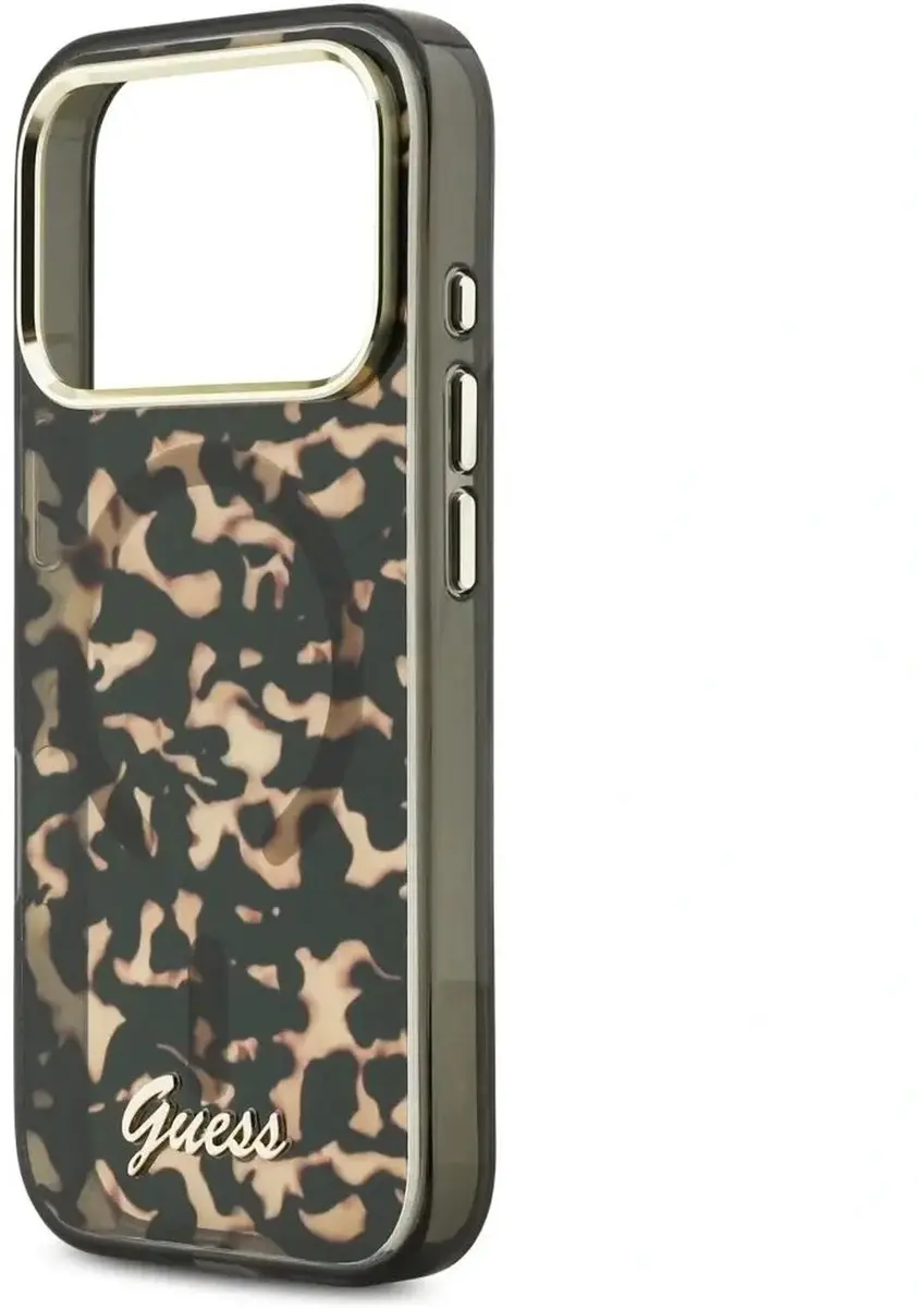 Guess MagSafe Hoesje iPhone 17 Pro - Zwart/Bruin