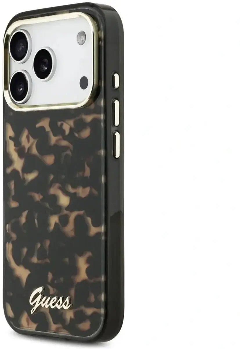 Guess MagSafe Hoesje iPhone 17 Pro - Zwart/Bruin
