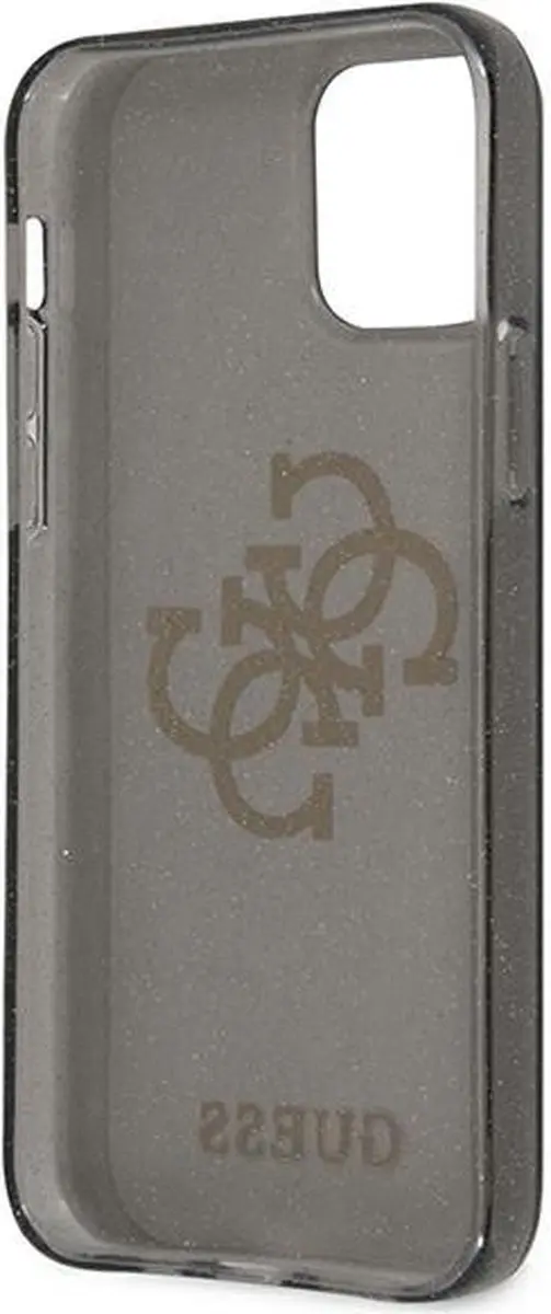 GUESS 4G Logo Glitter TPU Hoesje iPhone 12 Pro Max - Zwart - afbeelding 6 van 6