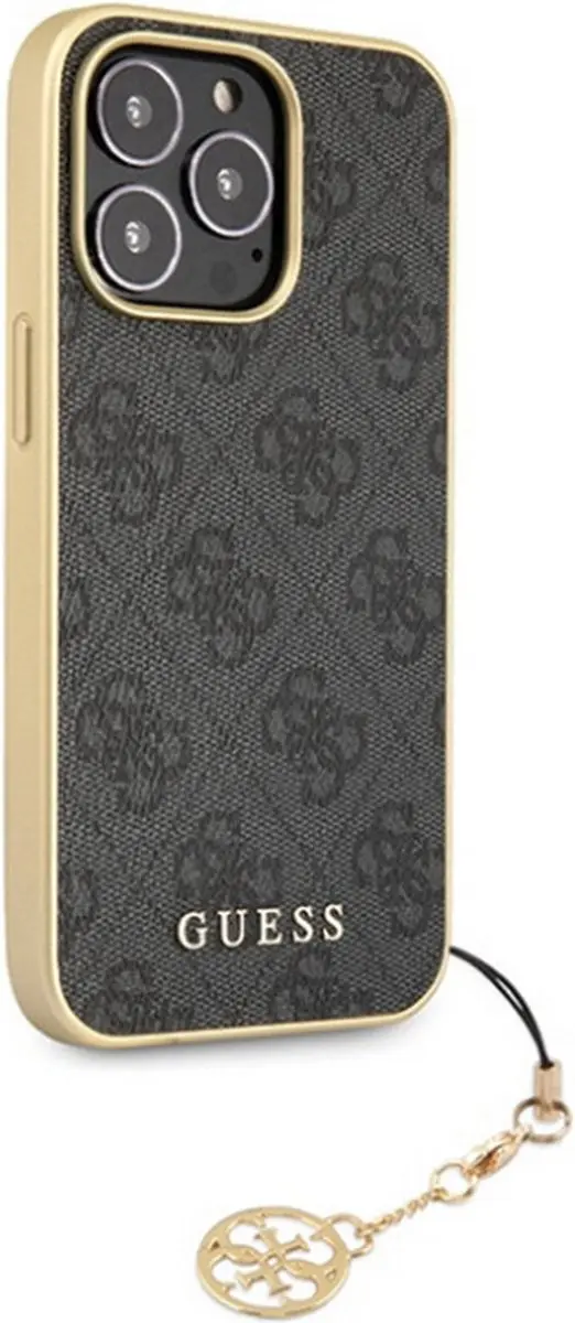 GUESS 4G Charms Back Case - iPhone 14 Pro - Grijs