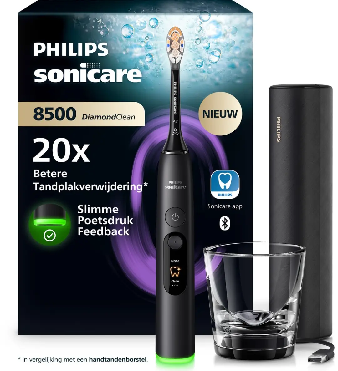 Philips Sonicare DiamondClean 8500 HX8513/12 Elektrische Tandenborstel
