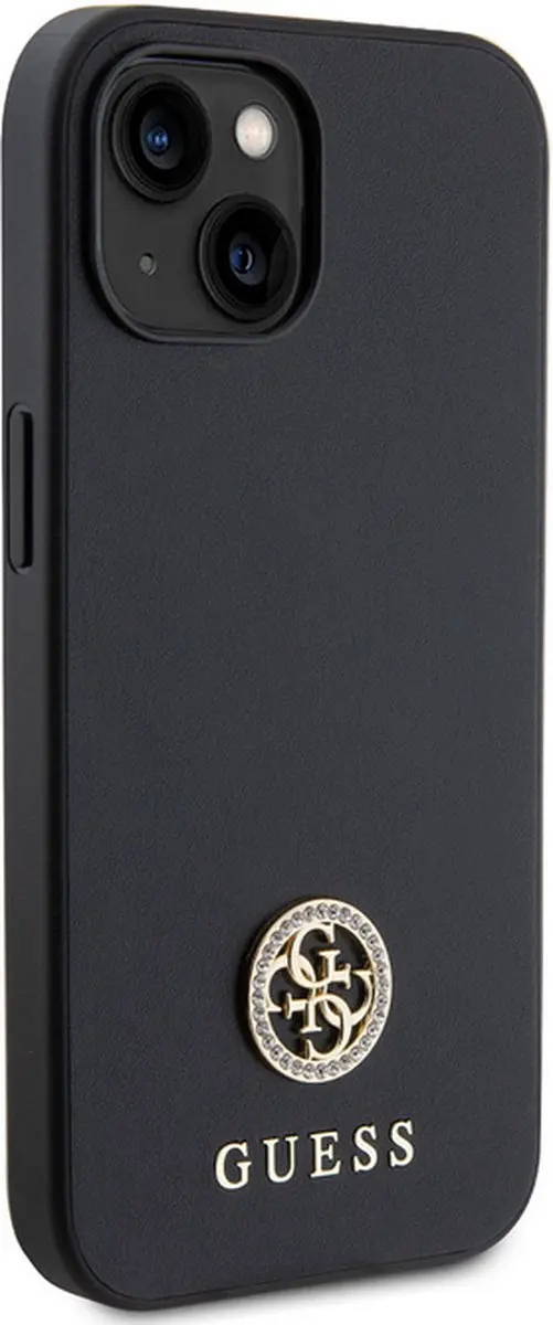 GUESS 4G Metal Logo Back Case iPhone 15 Plus - Zwart