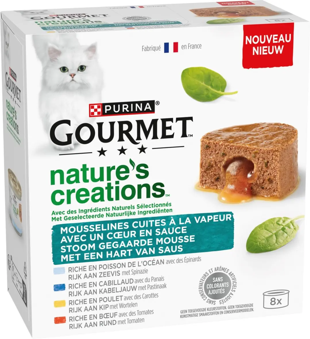 Gourmet Nature's Creations Mousse Natvoer - Hart van Saus - 48 Stuks