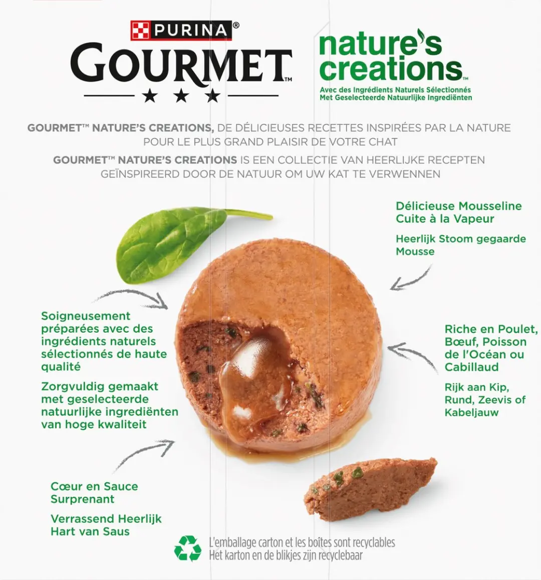 Gourmet Nature's Creations Mousse Natvoer - Hart van Saus - 48 Stuks