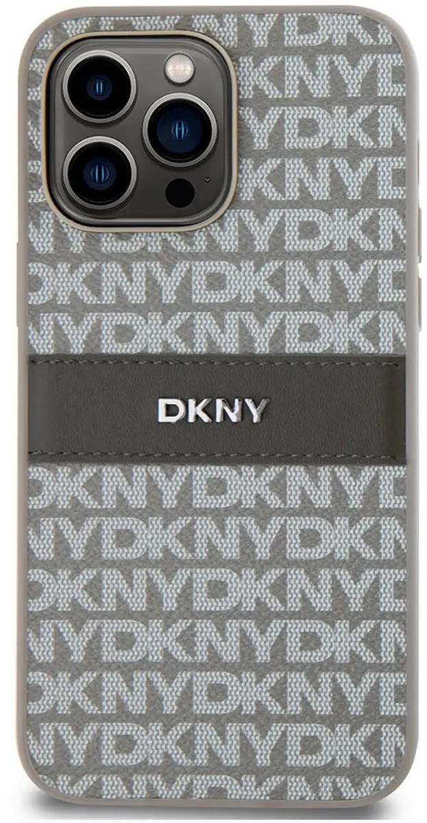 DKNY Textured Tonal Stripe Back Case Beige - DKHCP15XPRTHSLE