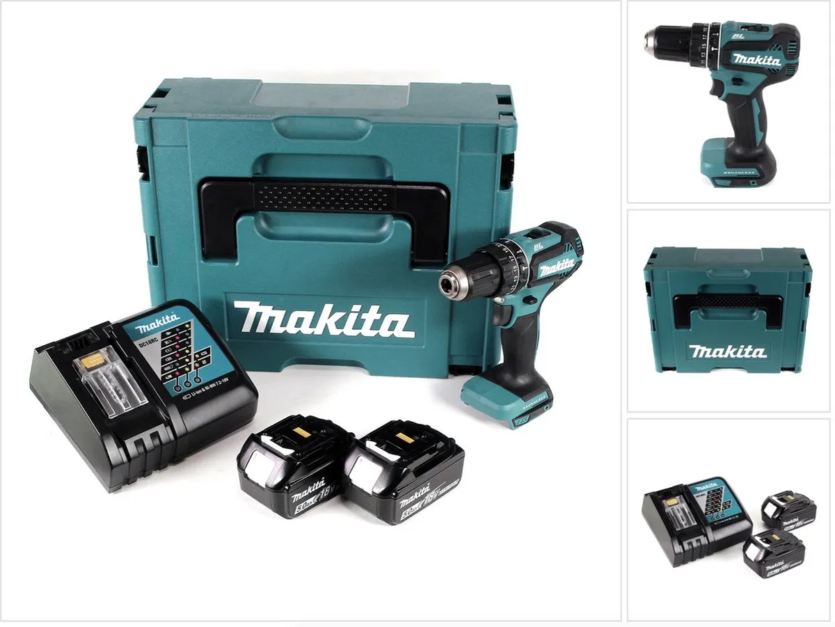 Makita DHP485RTJ Klopboor- en Schroefmachine - 2x 5.0Ah