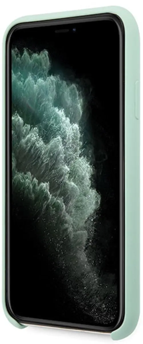 GUESS Siliconen Hoesje iPhone 11 Pro Max - Mintgroen - MPN 4437