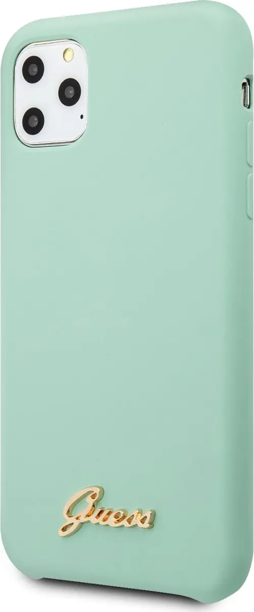 GUESS Siliconen Hoesje iPhone 11 Pro Max - Mintgroen - MPN 4437 - afbeelding 6 van 6
