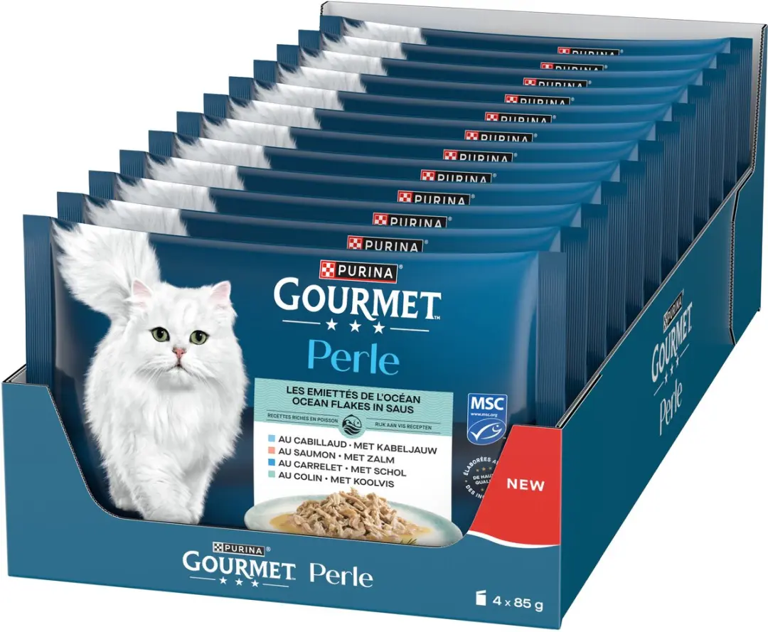 Gourmet Perle MSC Ocean Flakes Vis & Vlees 48x85g