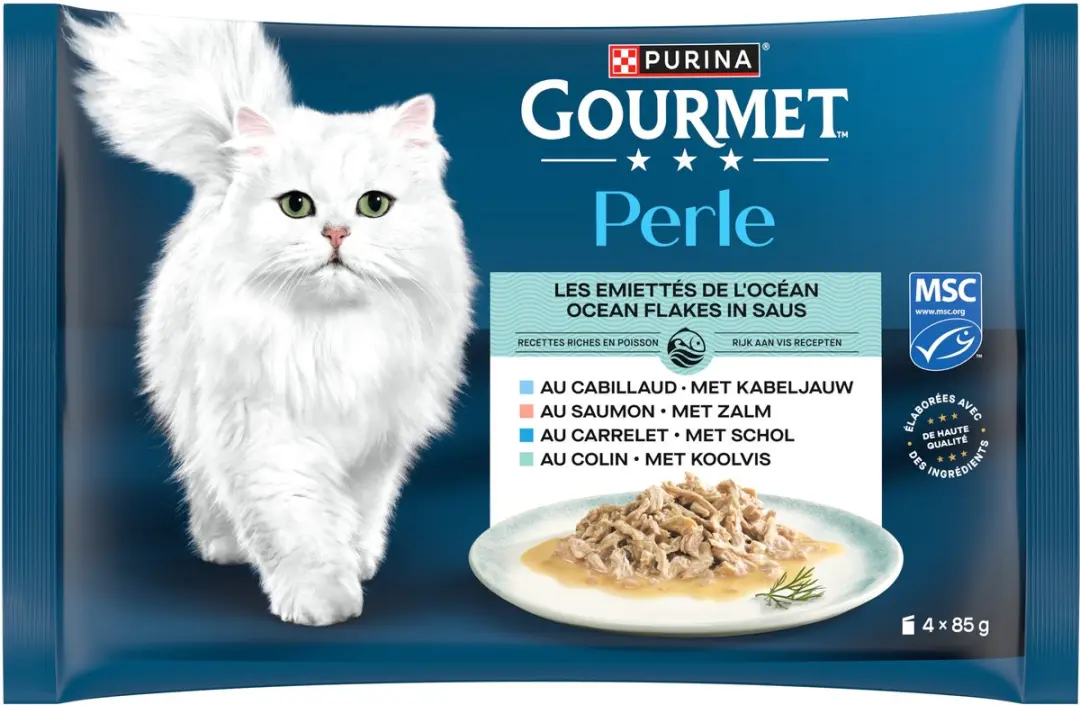 Gourmet Perle MSC Ocean Flakes Vis & Vlees 48x85g