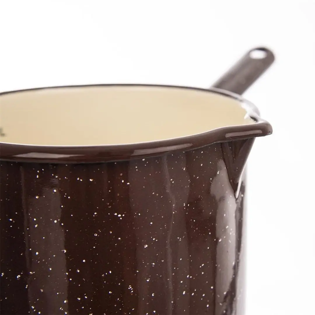 Orion Retro Geëmailleerde Steelpan 1,2L - Bruin