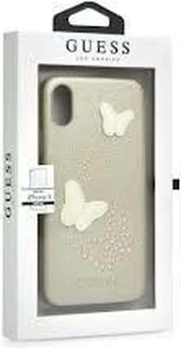 GUESS Studs & Sparkle Design Hardcase iPhone X/XS - Goud