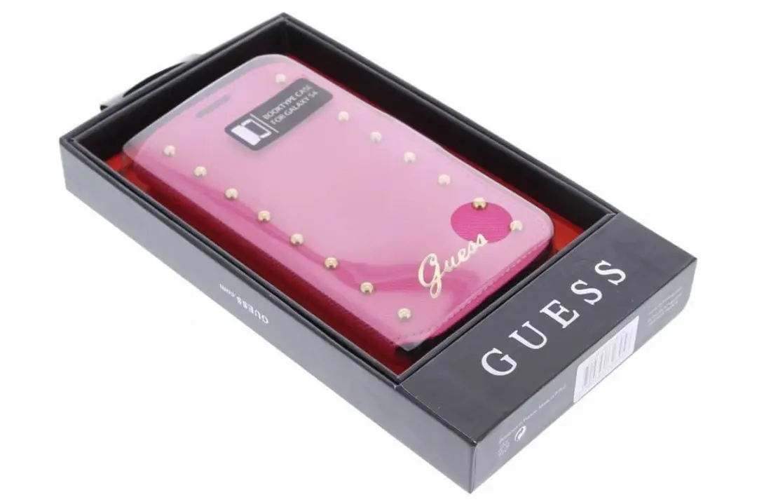 Guess Studded Folio Case NT-30-015 - Samsung Galaxy S4 - Roze