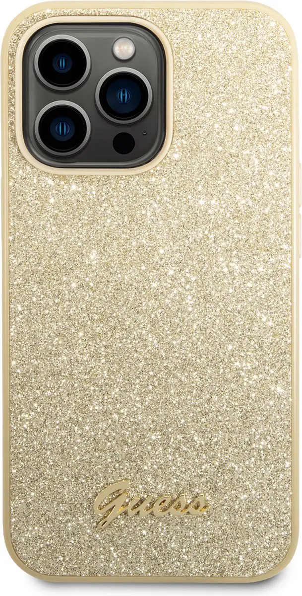 GUESS iPhone 14 Pro Max Hoesje - Goud - Polycarbonaat & TPU - MagSafe