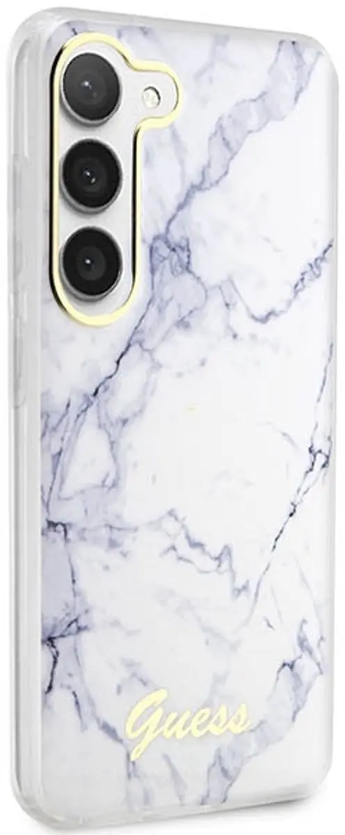 GUESS Samsung Galaxy S23 Hoesje Marmer Wit - MPN 3666339117405