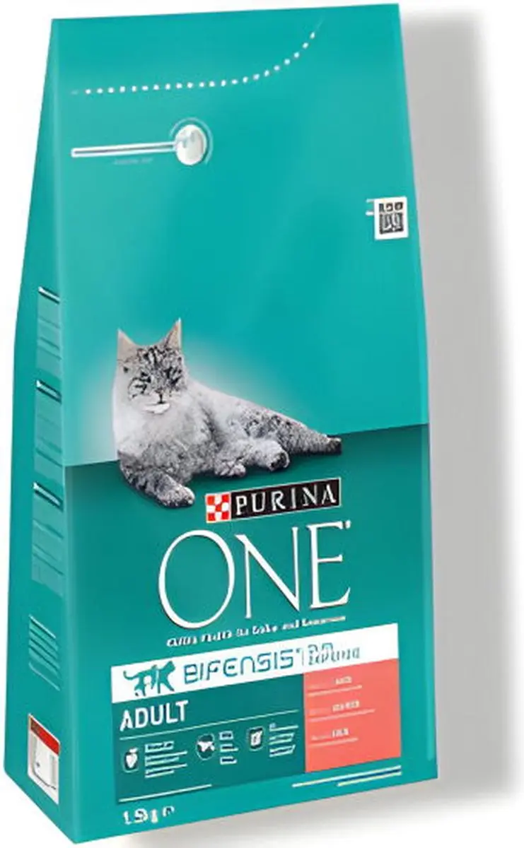 Purina ONE Adult Zalm & Volkoren Granen Brokjes 1,5kg