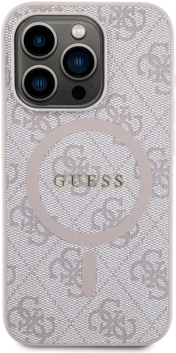 Guess 4G Back Case MagSafe iPhone 15 Pro Max - Roze
