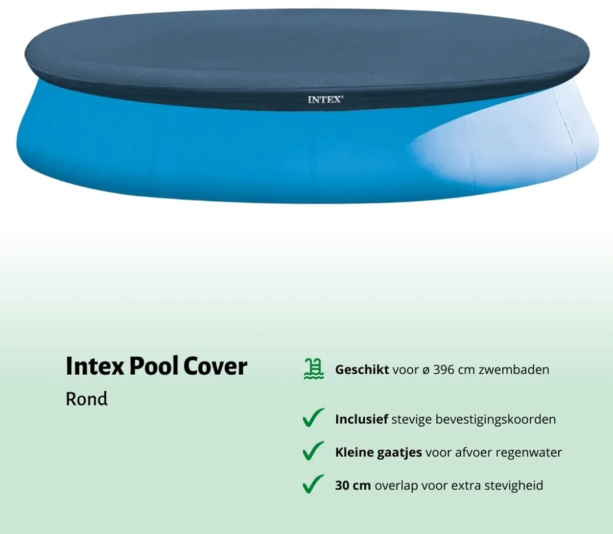Intex Afdekzeil Rond Ø426cm - Donkerblauw