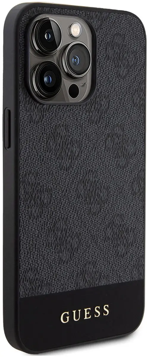GUESS 4G Stripe Back Cover iPhone 15 Pro Max - Grijs