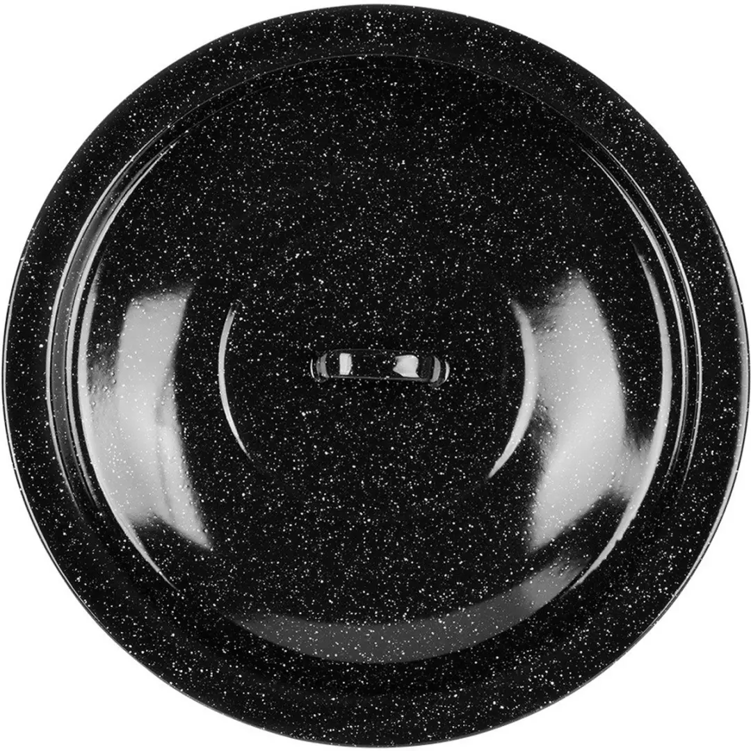 Orion Emaliestalen Deksel 40cm - Zwart