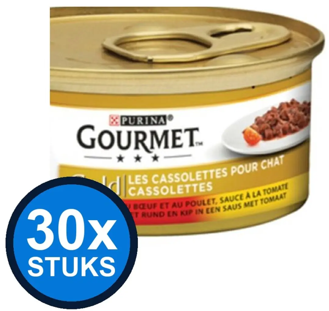 Gourmet Gold Cassolettes Rund & Kip Natvoer Kattenvoer