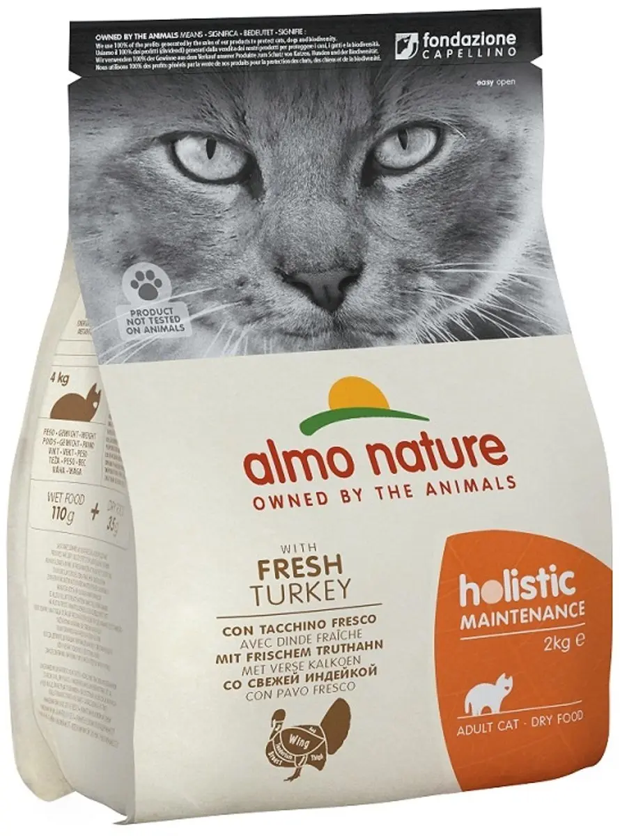 Almo Nature Holistic Kalkoen Kattenvoer Droog - 12kg