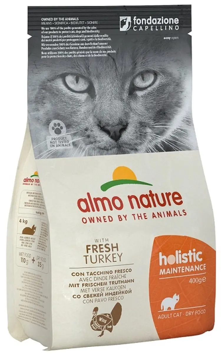 Almo Nature Holistic Kalkoen Kattenvoer Droog - 12kg