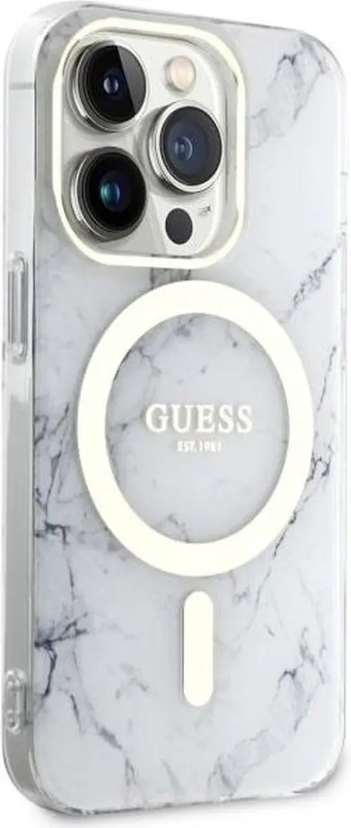 GUESS GUHMP14XPCUMAH iPhone 14 Pro Max Hoesje - Wit