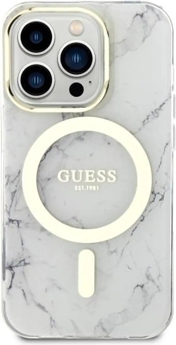 GUESS GUHMP14XPCUMAH iPhone 14 Pro Max Hoesje - Wit