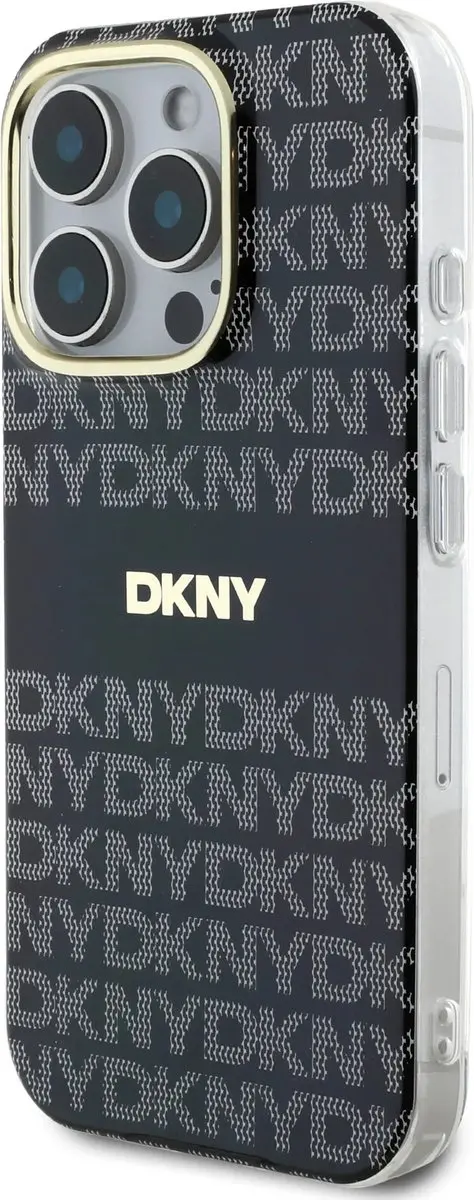 DKNY Backcover iPhone 16 Pro 3666339333324 - Zwart