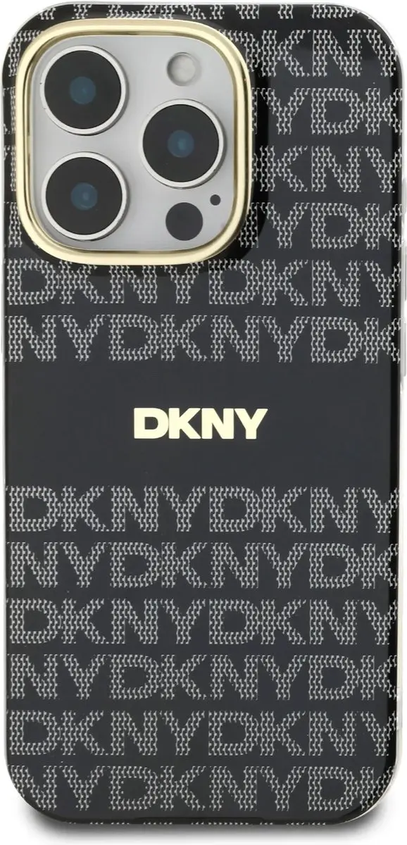 DKNY Backcover iPhone 16 Pro 3666339333324 - Zwart