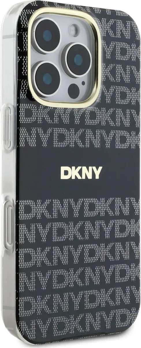 DKNY Backcover iPhone 16 Pro 3666339333324 - Zwart