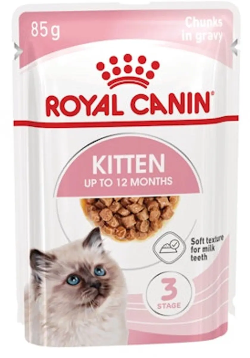 Royal Canin Kitten Natvoer in Gravy - 36x85g
