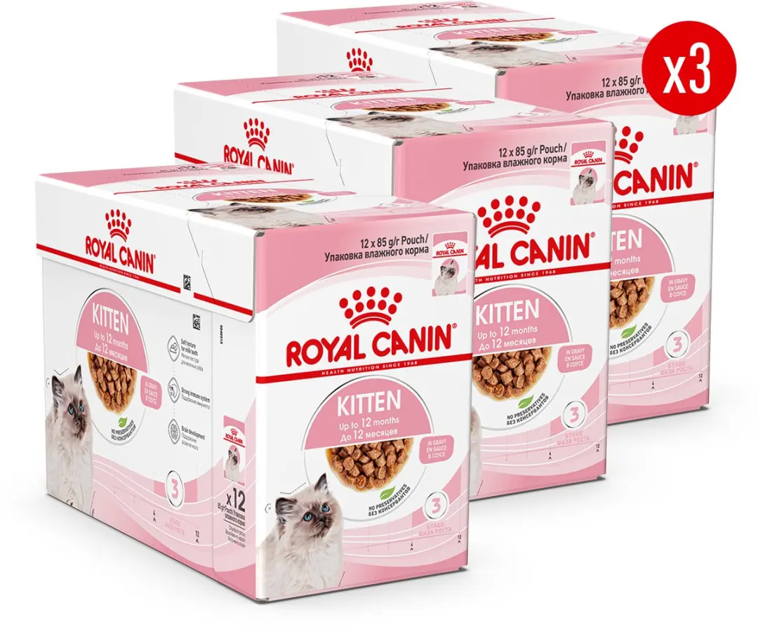 Royal Canin Kitten Natvoer in Gravy
