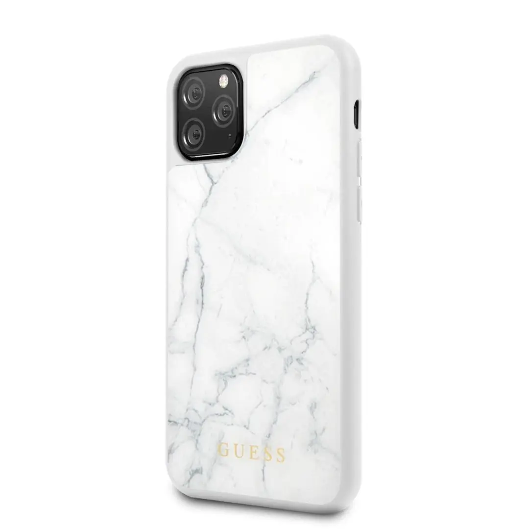 Guess Marble Collection Hoesje iPhone 11 Pro - Wit