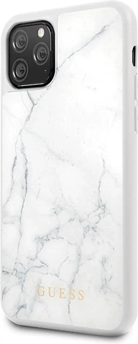 Guess Marble Collection Hoesje iPhone 11 Pro - Wit