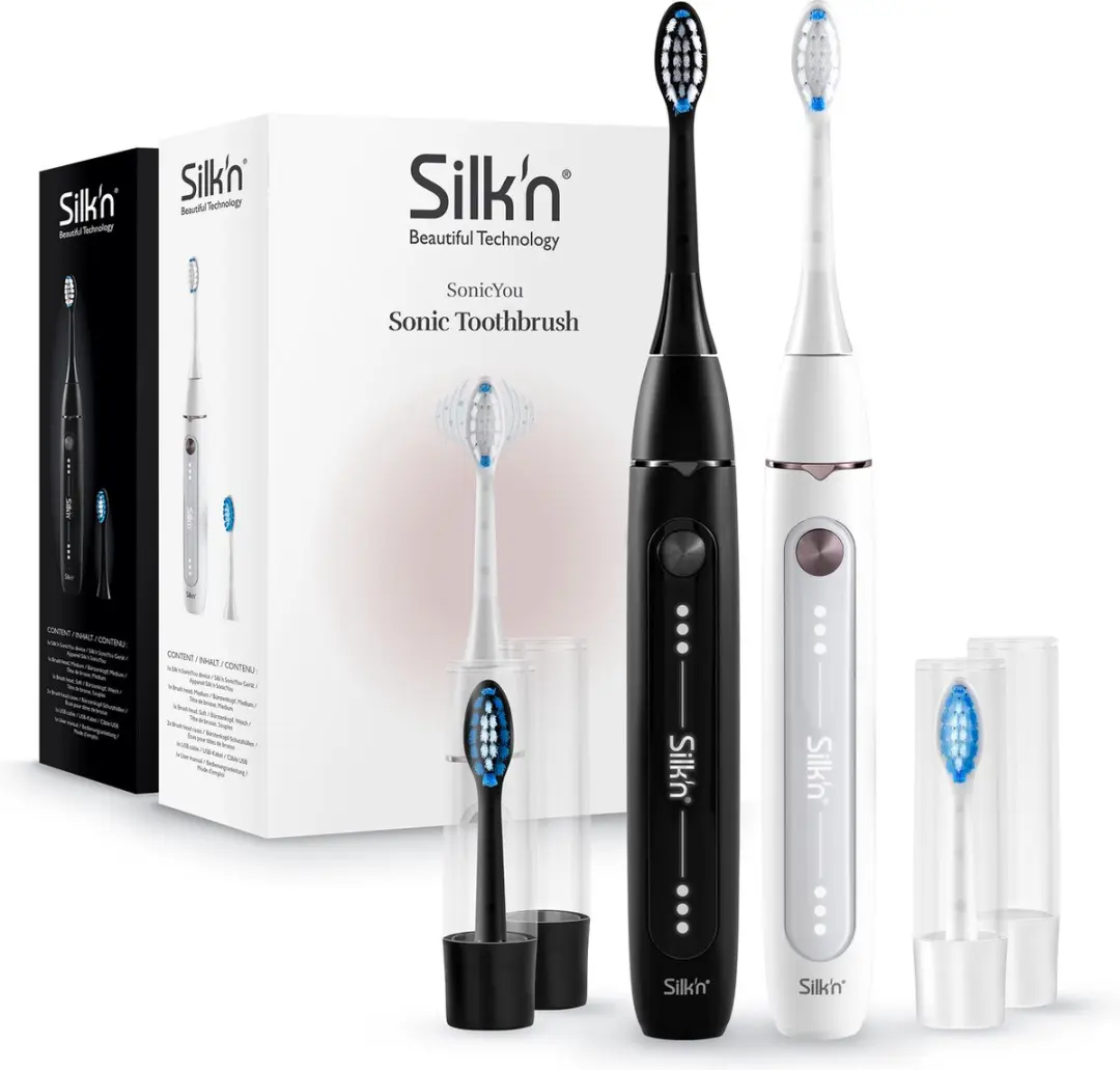 Silk'n SonicYou Elektrische Tandenborstel Set - 2 Stuks Wit-Zwart