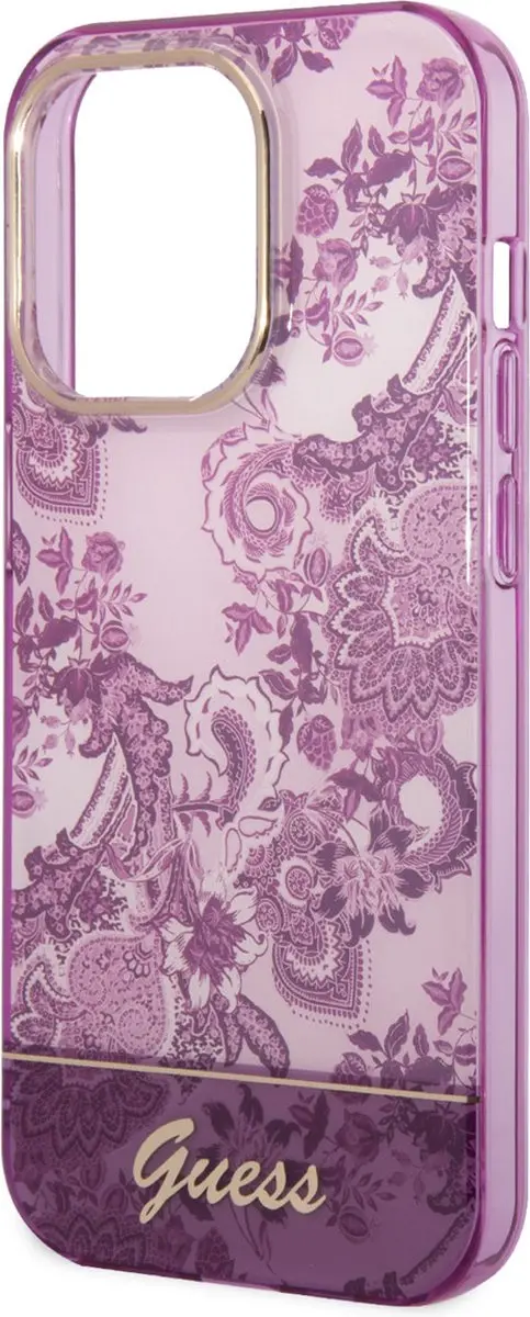 Guess iPhone 14 Pro Hoesje - Fuchsia TPU - afbeelding 6 van 6