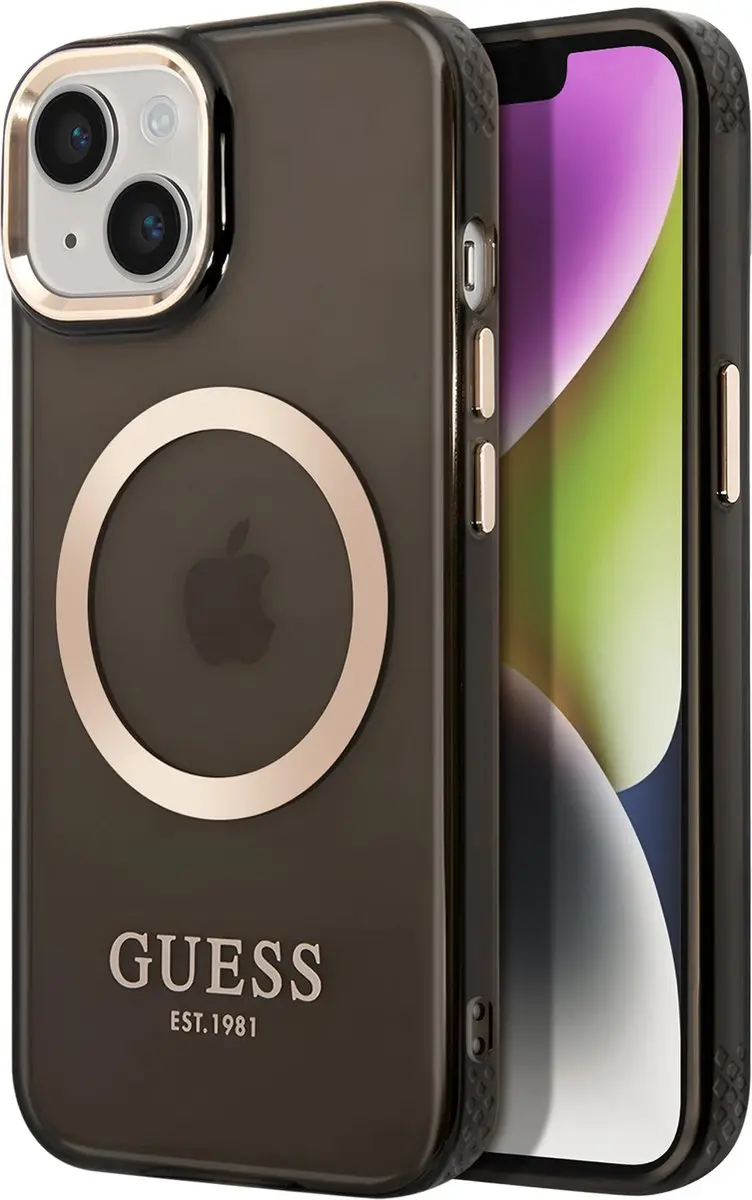 GUESS Telefoonhoesje iPhone 14 - Magsafe TPU - Zwart