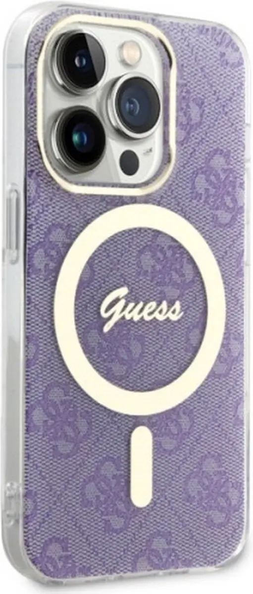 GUESS 4G Back Case MagSafe - iPhone 14 Pro - Paars