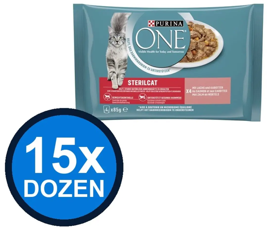 Purina ONE Sterilcat Adult Zalm & Wortel Natvoer