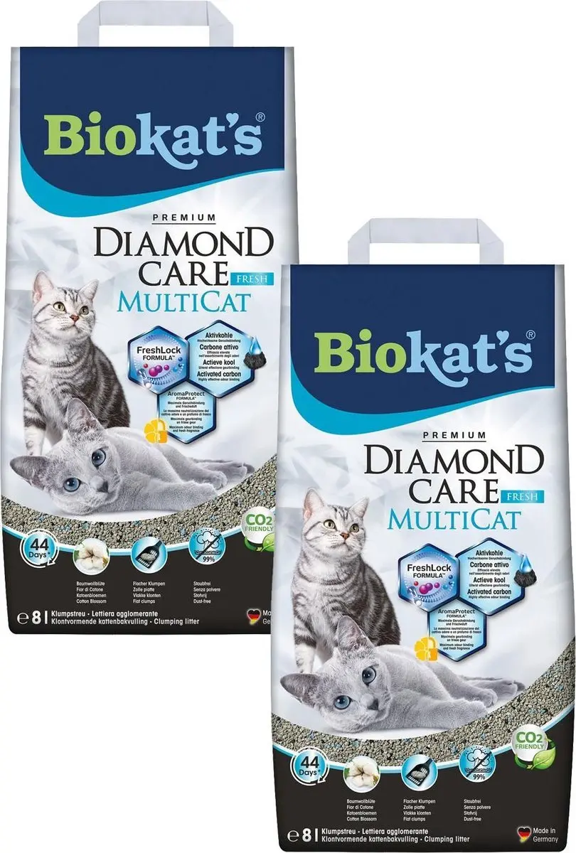 Biokat's Diamond Care Multicat Kattenbakvulling 16L