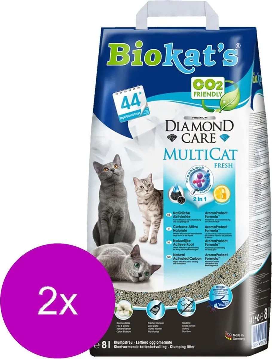 Biokat's Diamond Care Multicat Kattenbakvulling 16L