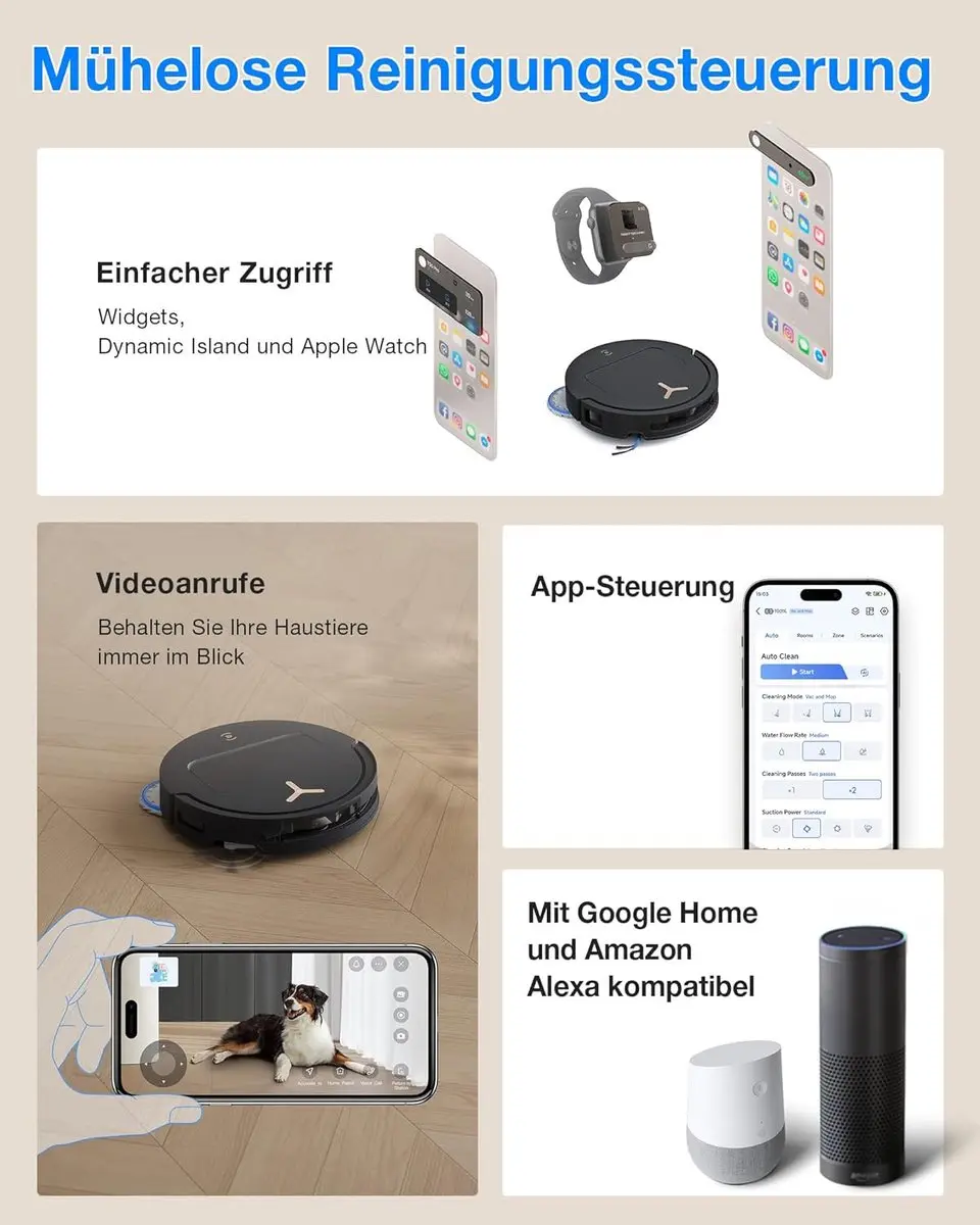 Ecovacs Deebot T50 Pro Omni Gen3 Robotstofzuiger - 25.000Pa - Zwart