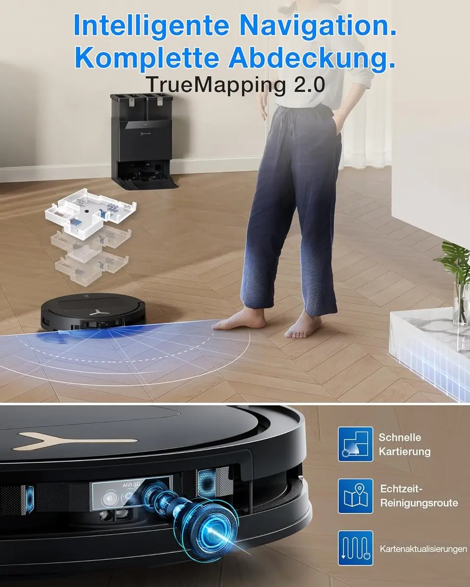 Ecovacs Deebot T50 Pro Omni Gen3 Robotstofzuiger - 25.000Pa - Zwart - afbeelding 6 van 6